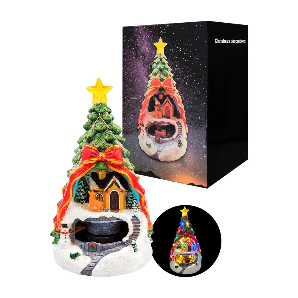 Adorno pino decorativo 26cm navideño musical con luz y movimiento / zsd-355