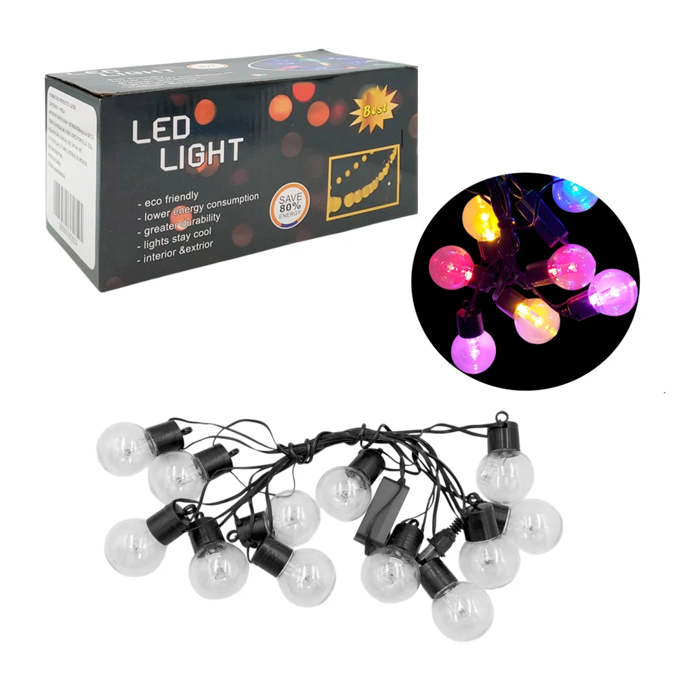 1pza Serie guirnalda decorativa en forma de focos led de colores, usos varios