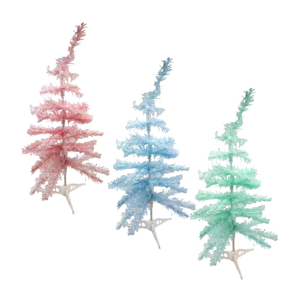 Árbol pequeño navideño decorativo, con efecto tornasol y medida de 60cm