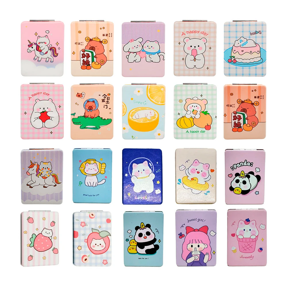 1pza Espejo rectangular de bolsillo dobl...