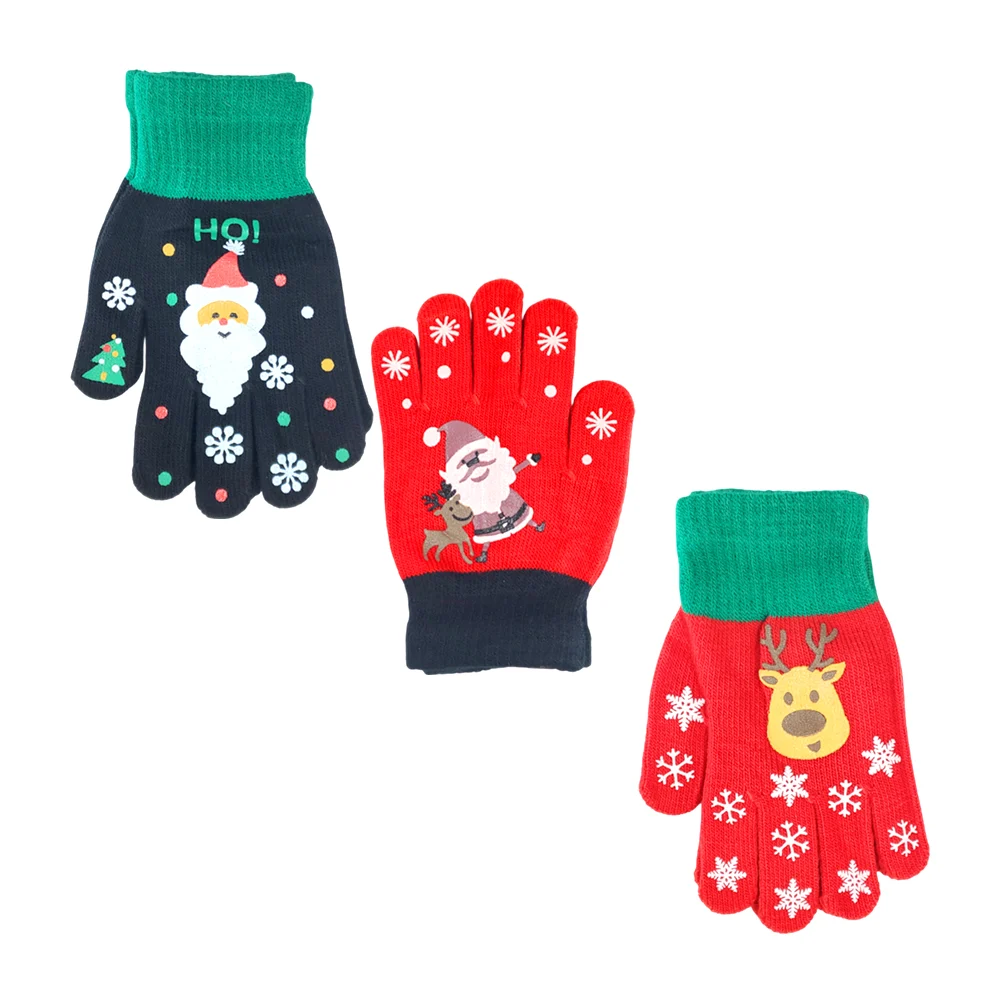 Par de guantes, infantiles, afelpados co...