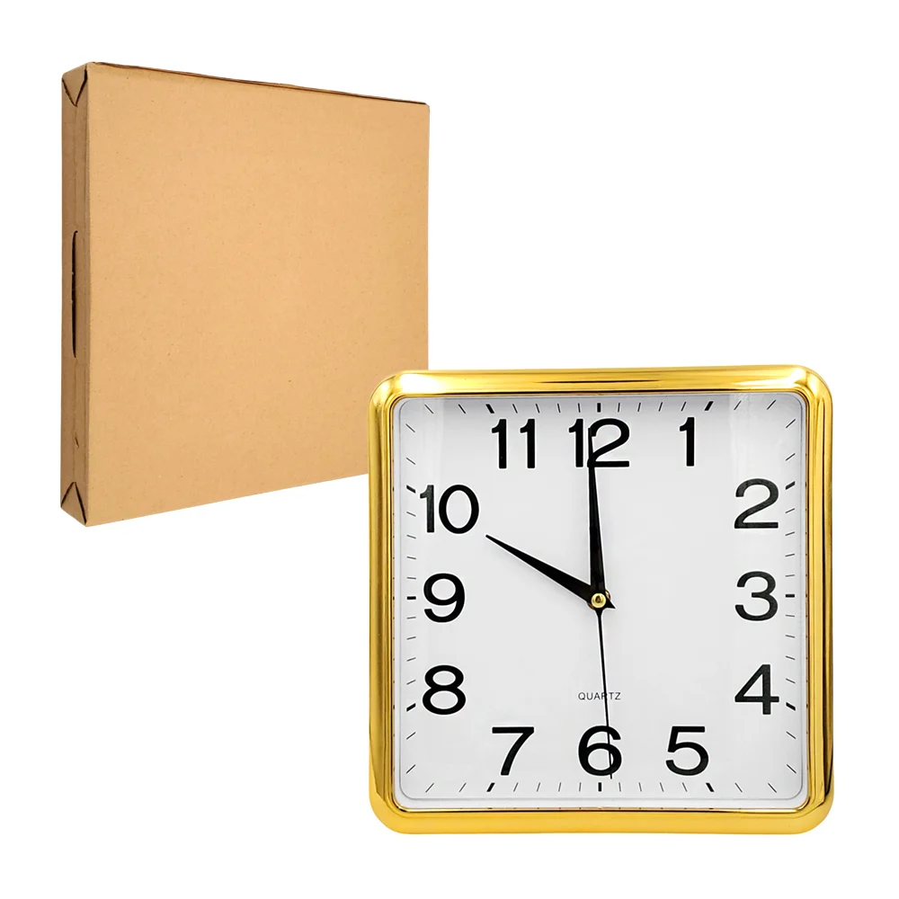 Reloj cuadrado para pared con diseño elegante y silencioso, color surtido / 301a