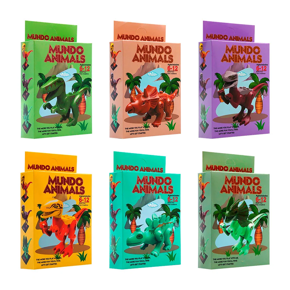 Dinosaurio armable sorpresa con base negra, variedad de modelos / 589-2