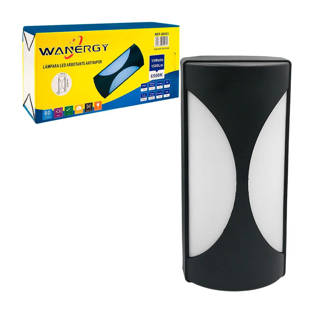 Lámpara led arbotante wanergy antivapor 108x238mm / 60003