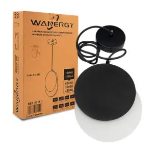 Lámpara colgante wanergy tipo luna de metal y acrílico / 60151 / 6015…