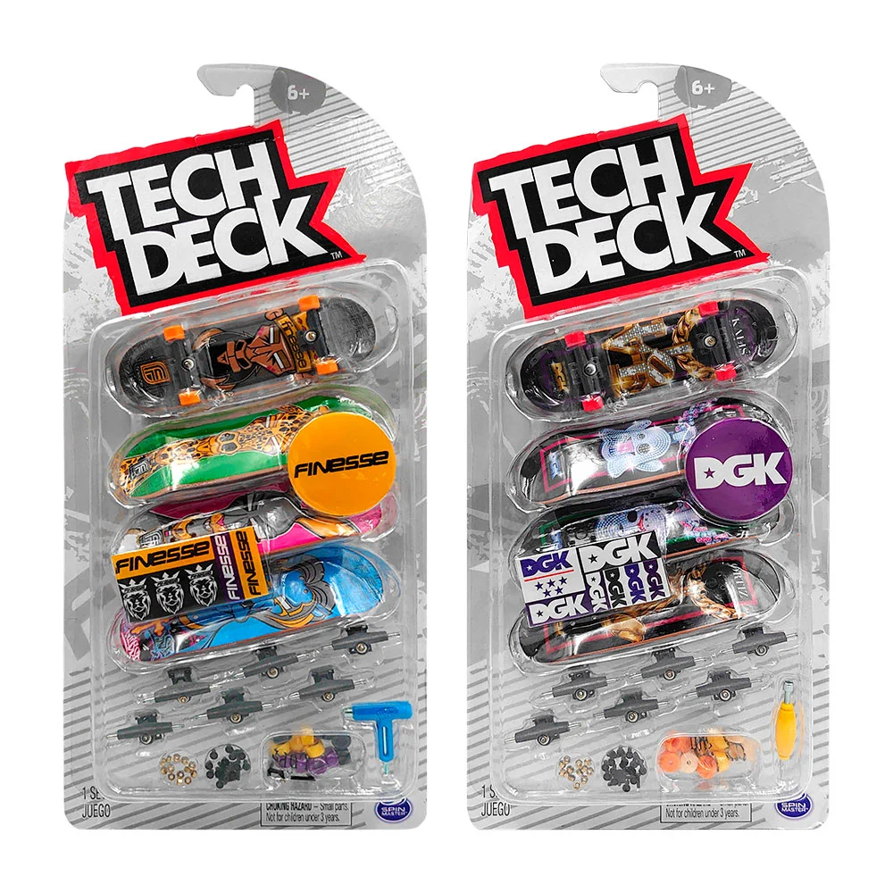 Paquete con 4 patinetas tech deck para dedos + accesorios, variedad / 6028815