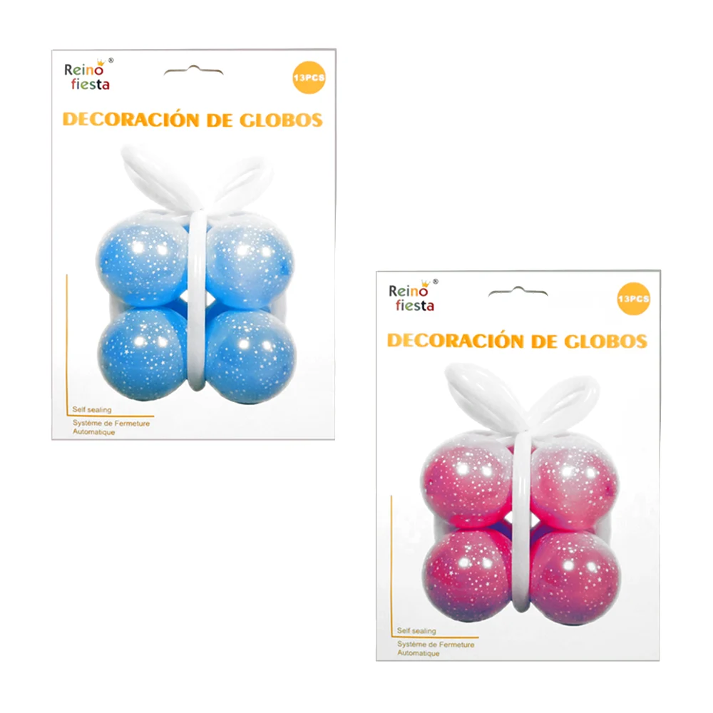 Set de decoración para fiesta de globos en forma de regalo, colores varios