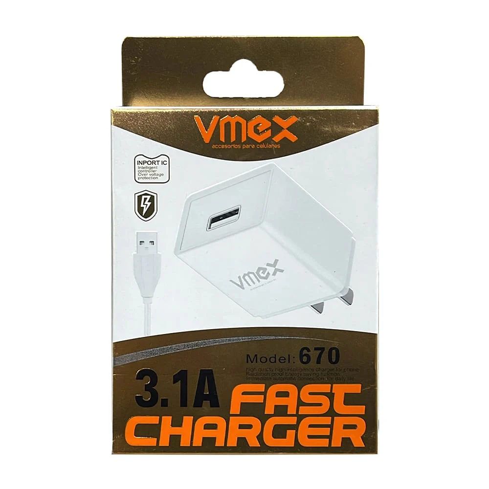 Cargador tipo c 3.1a vmex 670.tipo-c jc1324