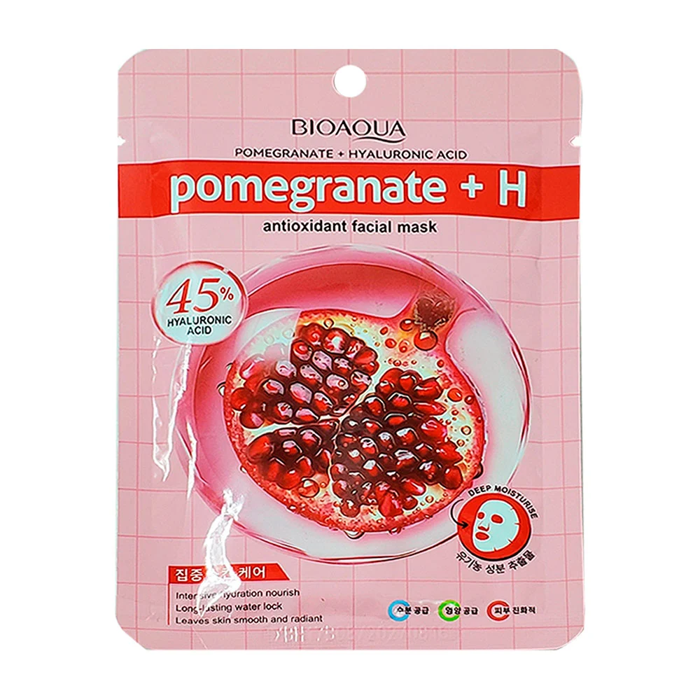 Mascarilla facial antioxidante con extracto de granada y ácido hialurónico,25ml