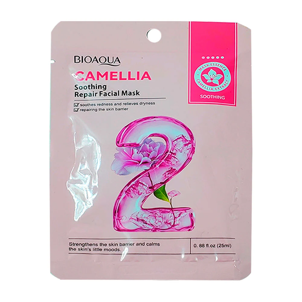 Mascarilla facial reparadora bioaqua con extracto de camelia, 25ml /bqy47663