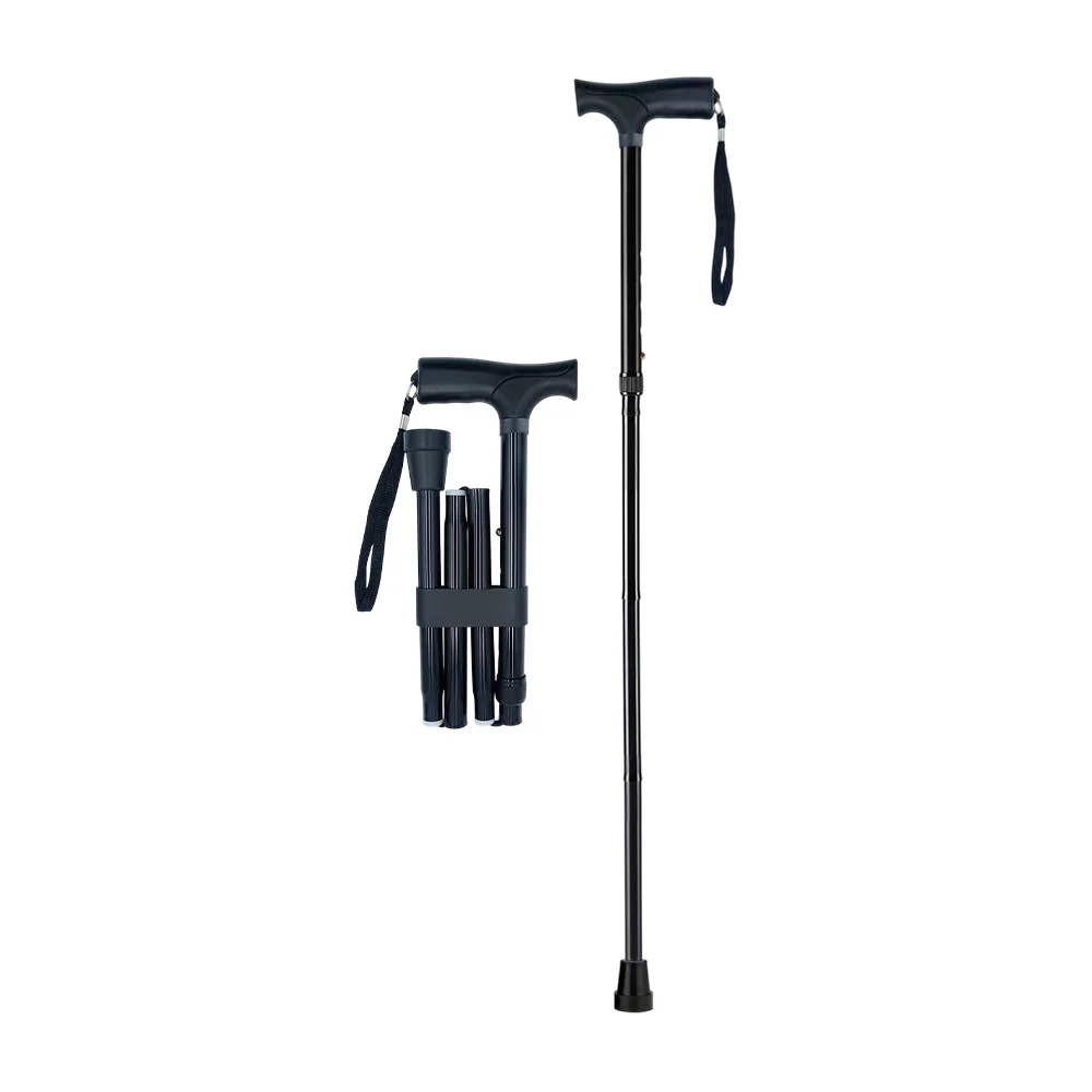 Bastón plegable metalico con mango de plástico / 795-8