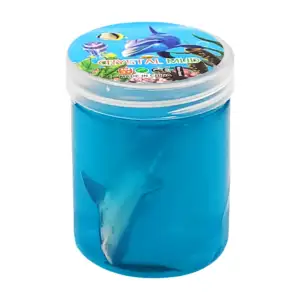 1pza Bote de slime infantil con mini figura de animales, modelos vari…
