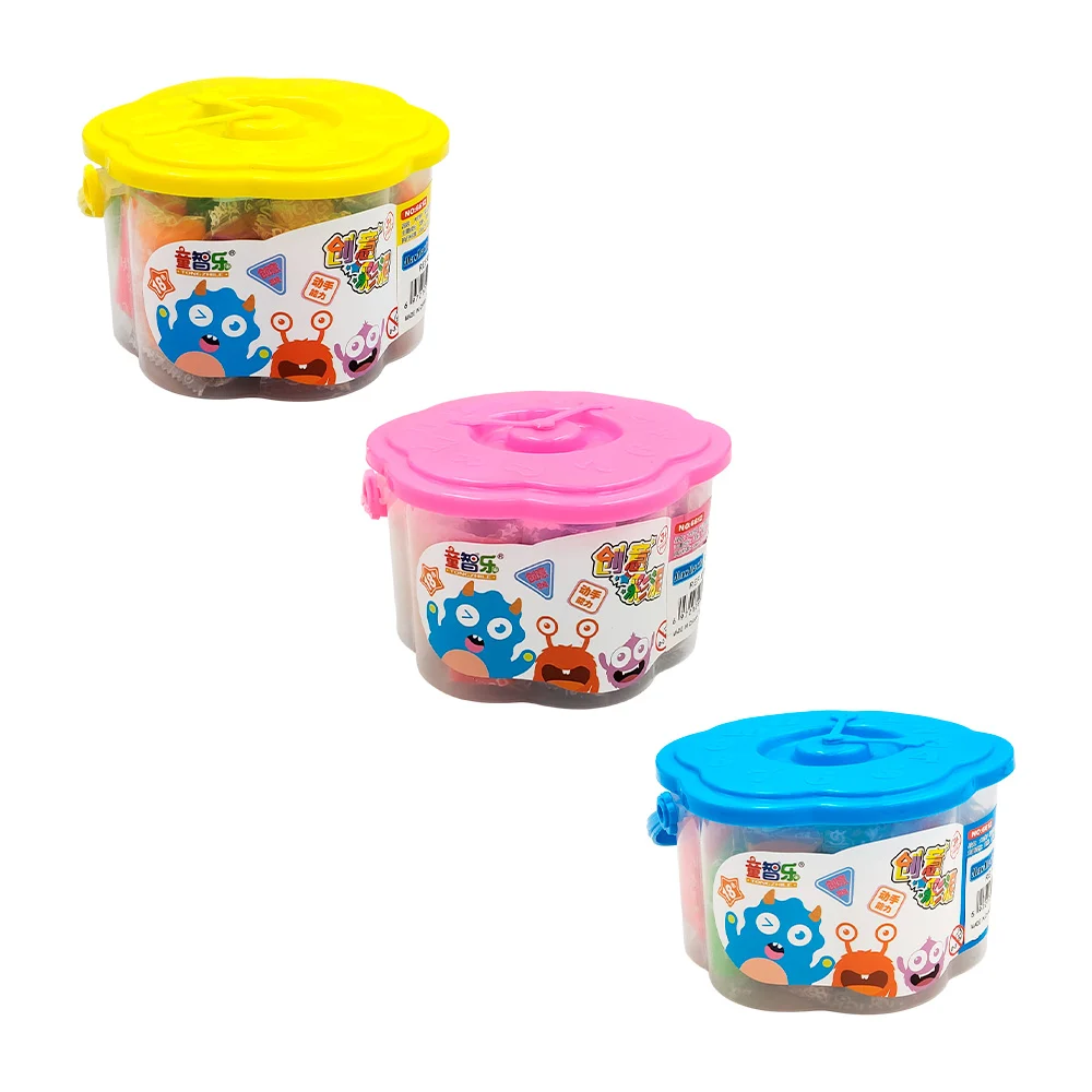 Estuche con mini reloj infantil y 18 masitas moldeables de colores / 6612