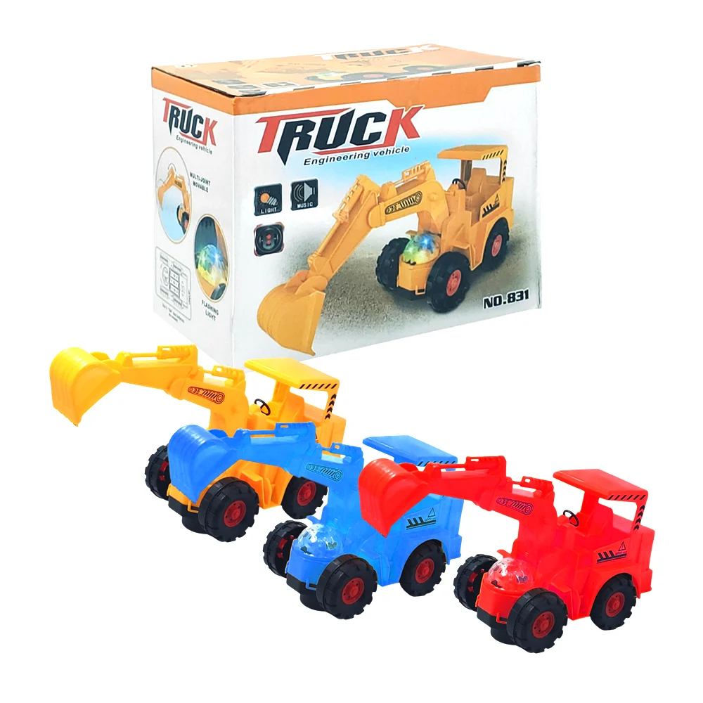 Camión excavadora móvil con bola de luces y música / truck engineering vehicle