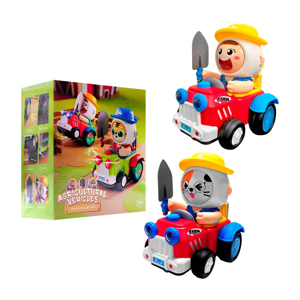 Vehículo móvil con diseño de granjero en tractor, variedad de colores / 8811-80