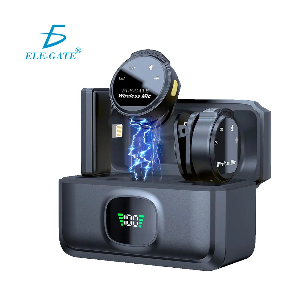 Set de micrófonos inalámbricos solapa con receptor lightning / adp.mic04