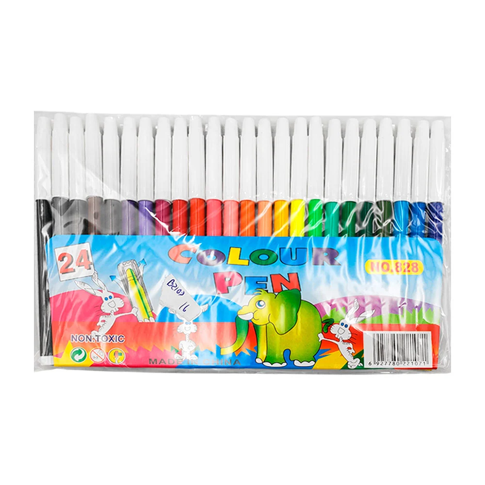 Paquete con 24 plumones delgados colour pen de punta fina / b2107