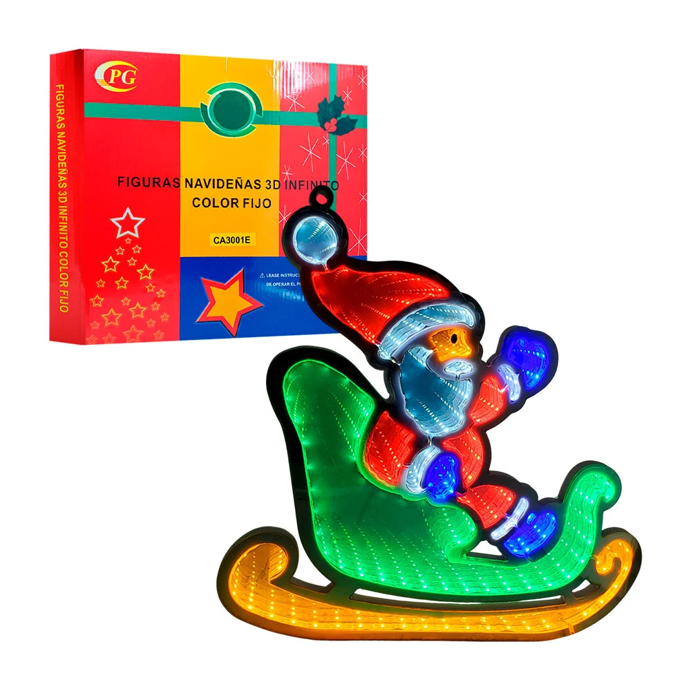 1pza Adorno navideño decorativo 3d en forma de personajes con color fijo / pg