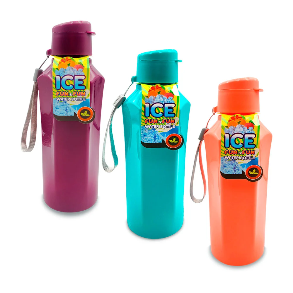 Botella de plástico rígido con capacidad de 600ml, variedad de colores