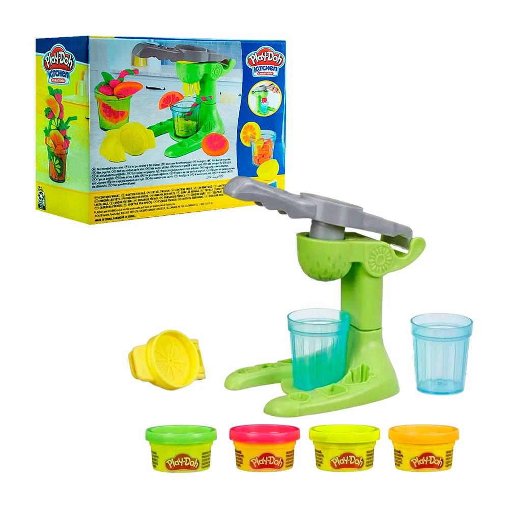 Play doh creaciones de cocina jugos o pizzas + 4 mini masitas de colores / e6686