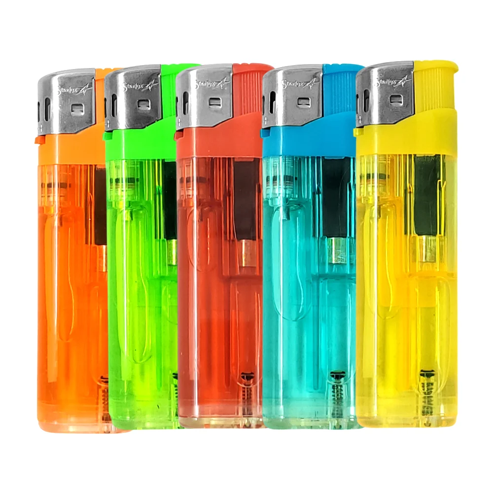 Encendedor de gas electronico recargable, variedad de colores / electran