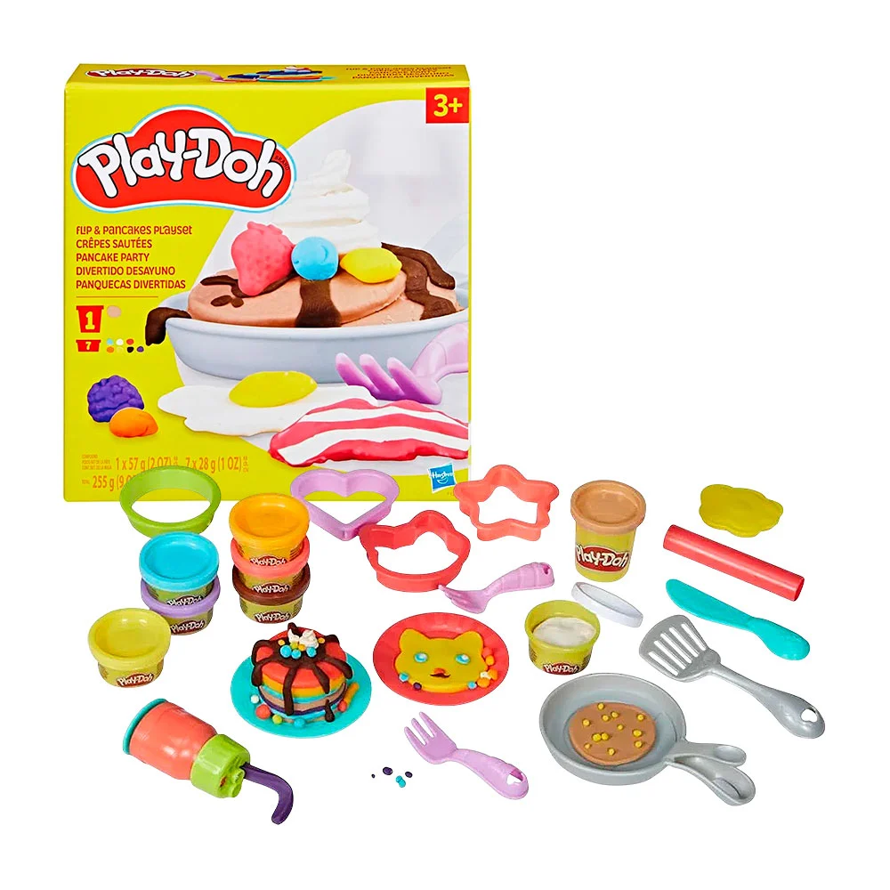 Play doh desayunos divertidos pancakes + 7 mini masitas / f1279