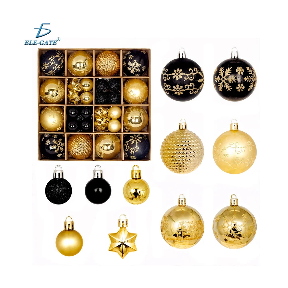 Paquete con 44 esferas elegantes de plástico tipo cristal acabado artesanal