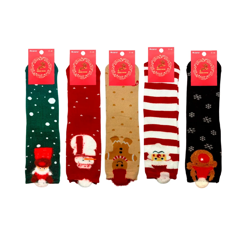 Par de calcetines navideños con orejitas, talla 35-40, variedad de modelos