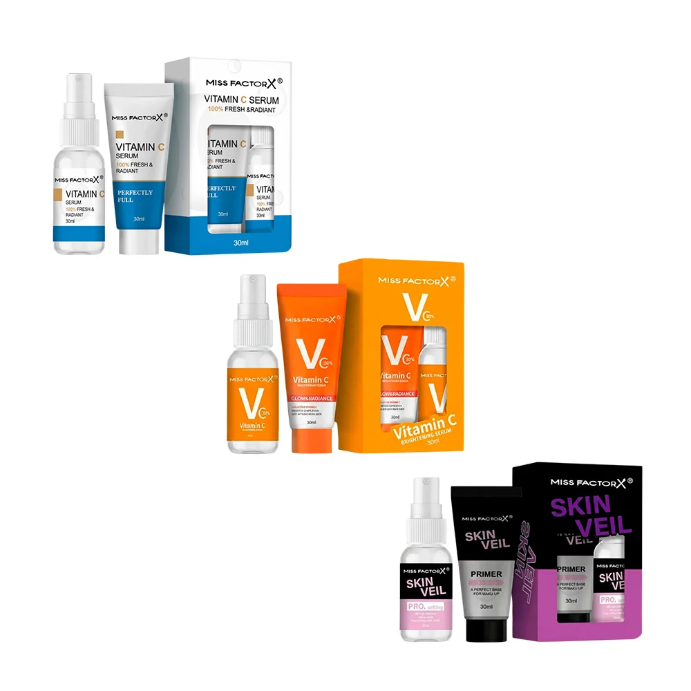 Kit con 2 sueros de vitamina c en crema y spray de 30ml / miss factorx / mf4003