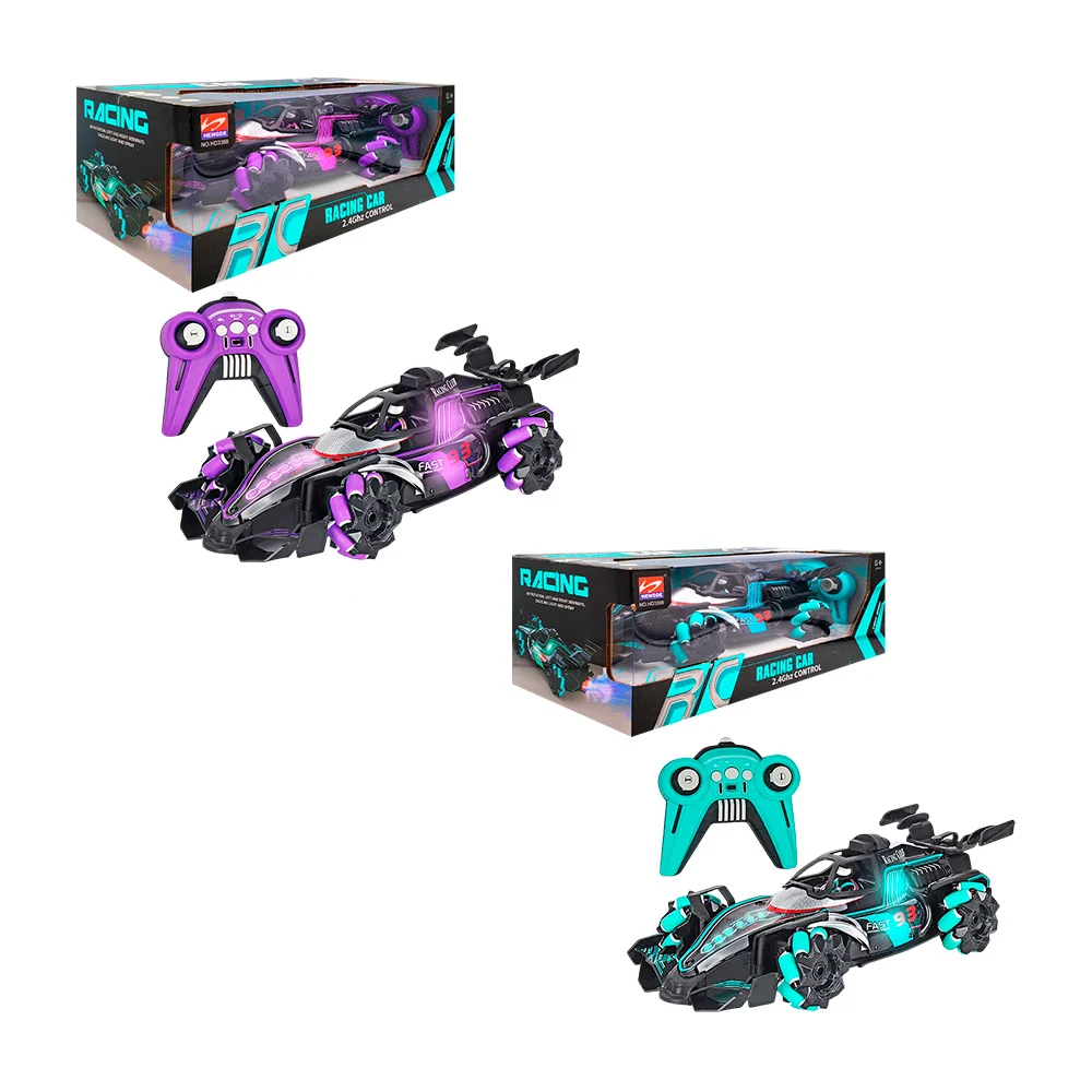 Carro deportivo a control remoto con luces y lanzador de spray / racing car