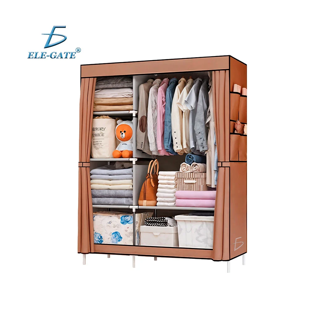 Clóset montable de 4 niveles con perchero y funda protectora / hog.315