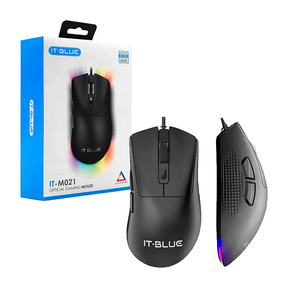Mouse gamer alambrico it-blue con diseñ...