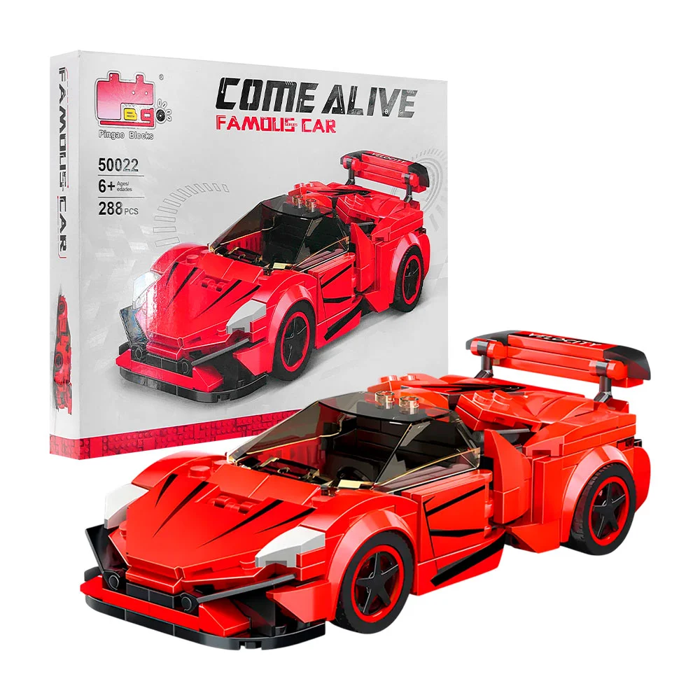 Juguete armable con diseño de carro, 288 pcs de bloques, variedad de modelos