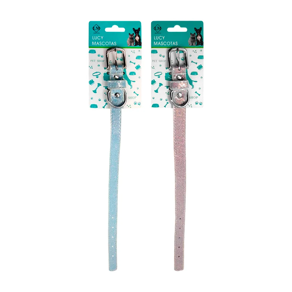 1pza Collar para mascota con decoración de brillos diamantados, colores varios