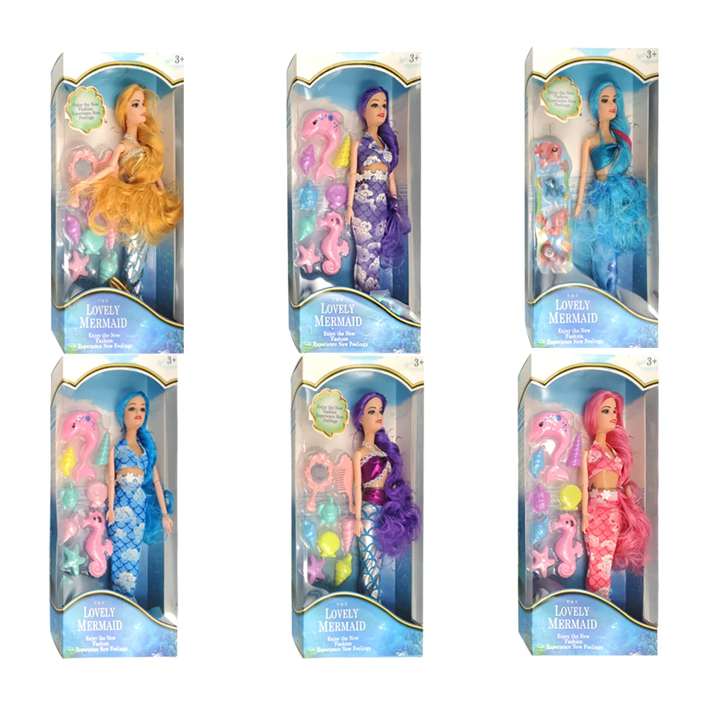 Muñeca sirena lovely mermaid con cola e...