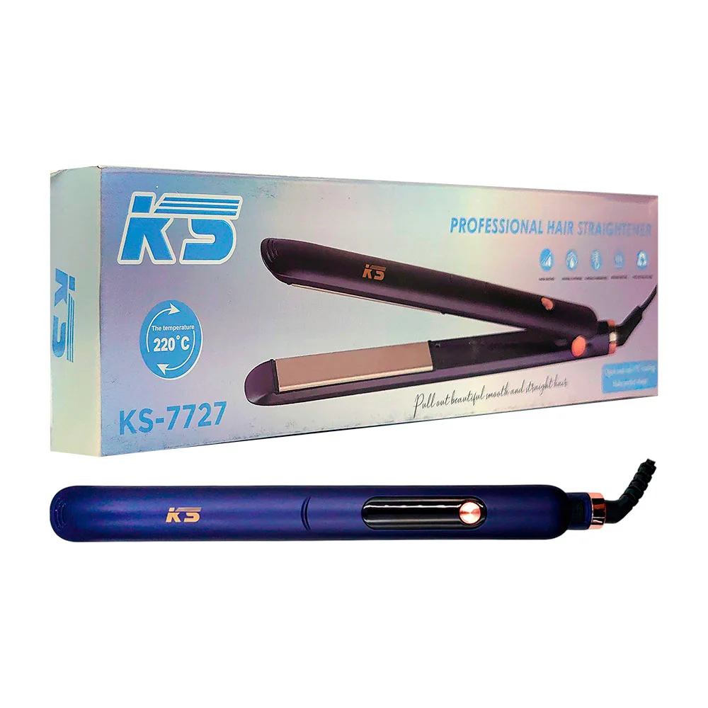 Plancha alaciadora ks profesional para cabello con pantalla digital, variedad