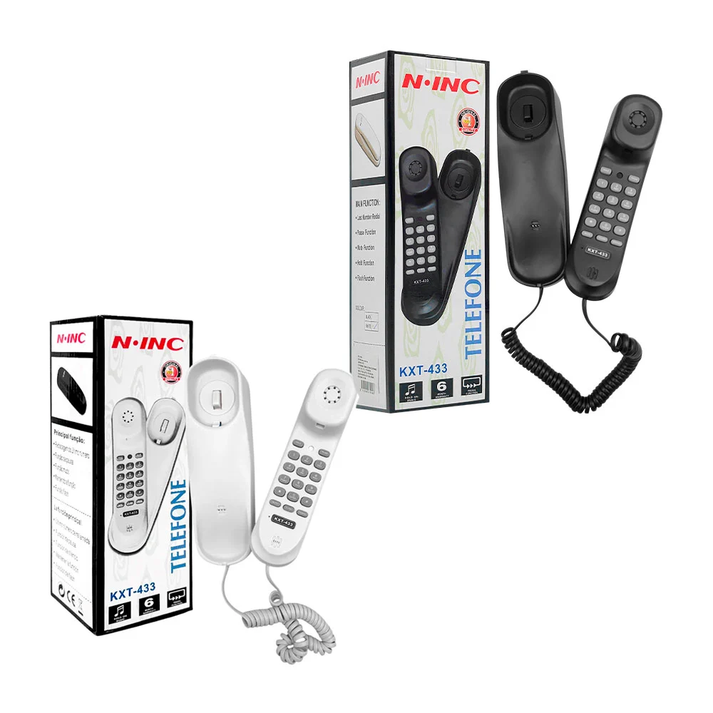 Teléfono alámbrico numérico, diseño compacto y moderno, color surtido / kxt-433