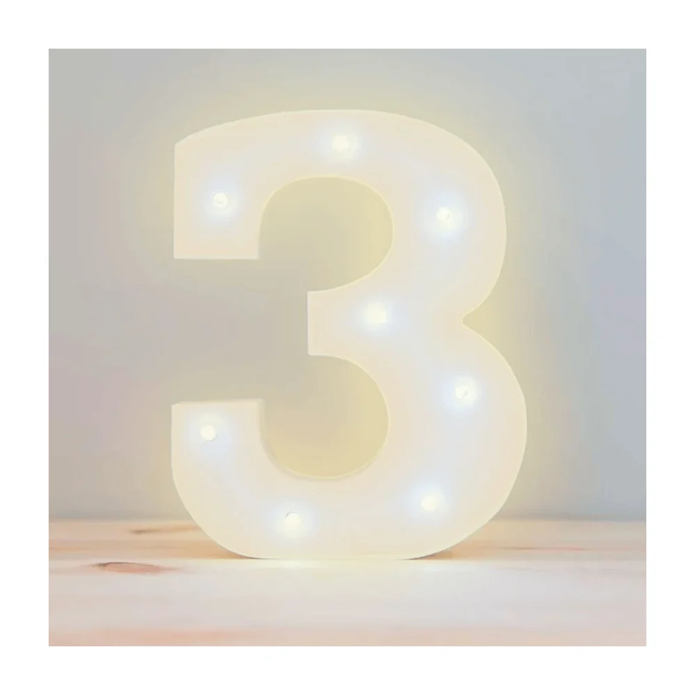 Lámpara led en forma de letra ñ con luz cálida / led.54