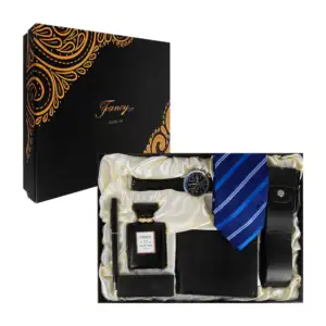 Kit de regalo para caballero, con diferentes accesorios + perfume