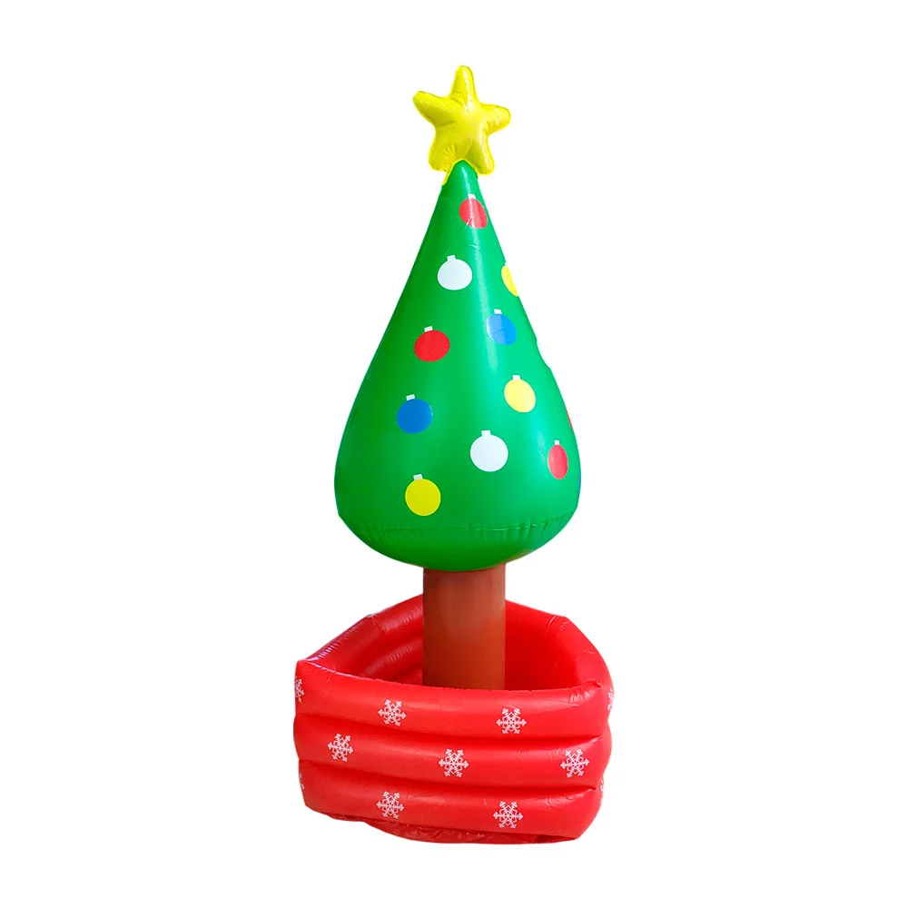 Árbol navideño inflable 1.2mts, con base y adornos estampados, variedad / lu1942