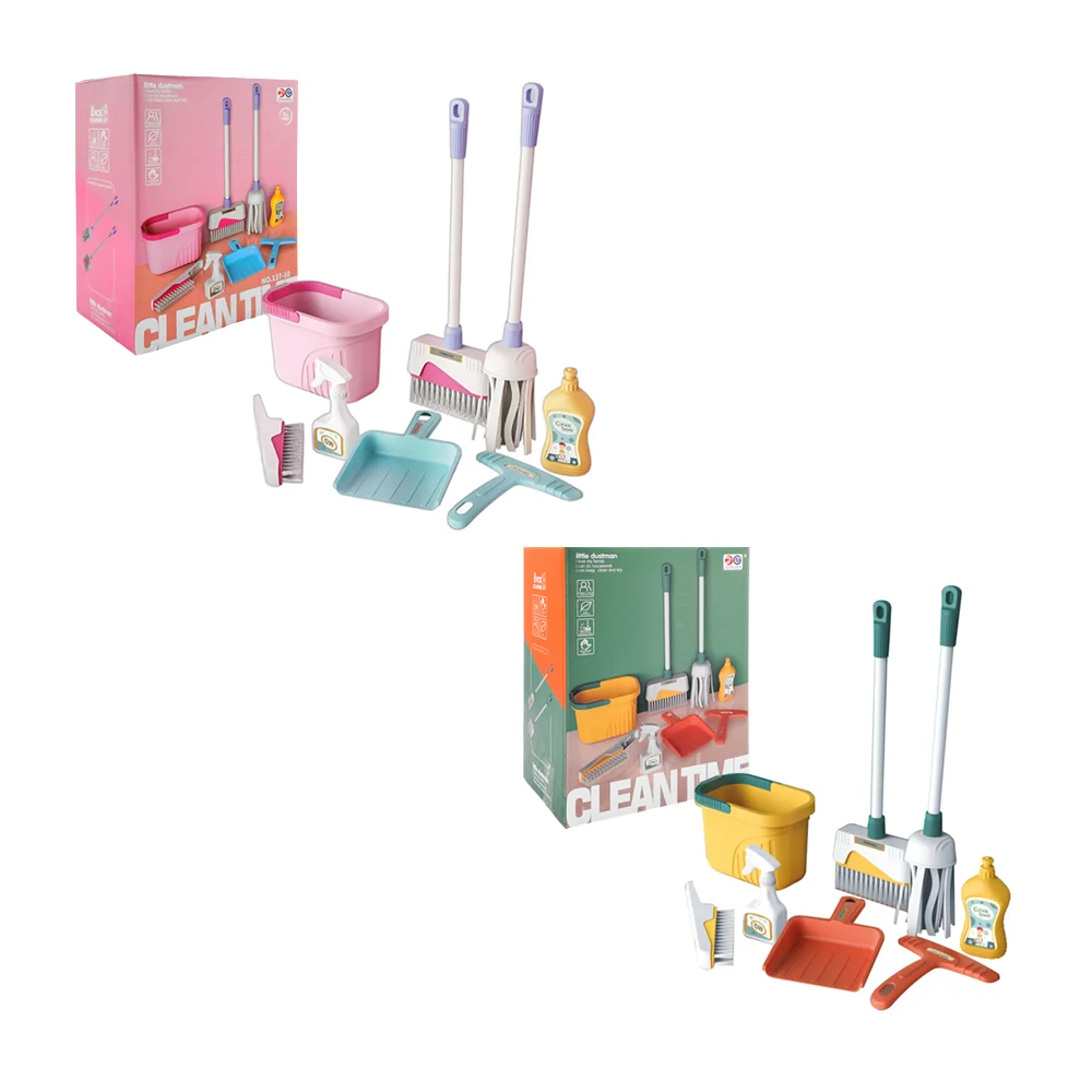 Juego infantil de limpieza con accesorios, variedad de colores / lu2139