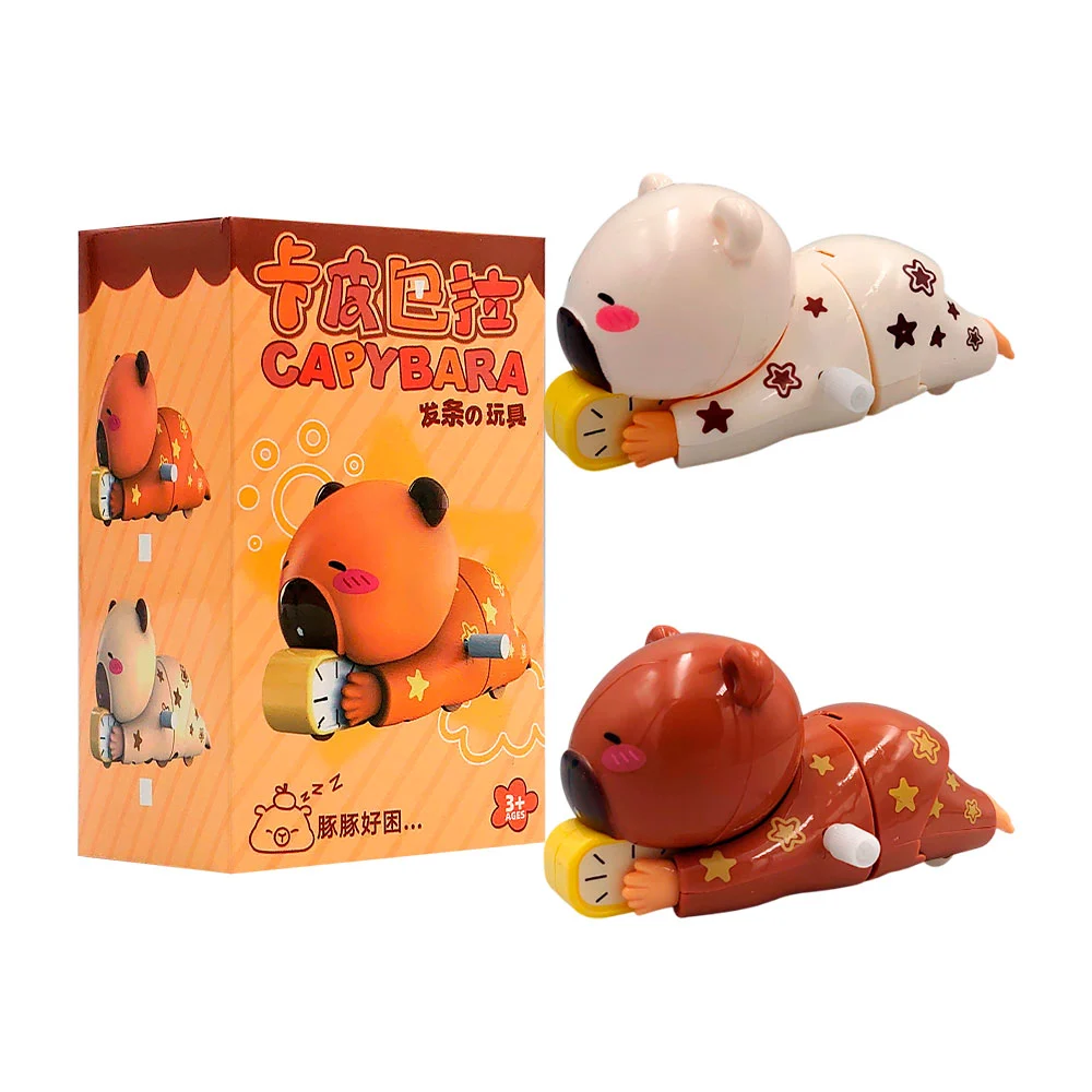 Juguete pequeño de cuerda en forma de capibara, variedad de colores / lu7857