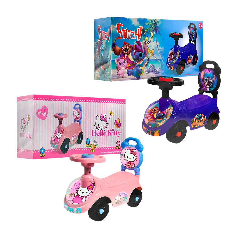 Juguete / carrito montable infantil, con estampado de personajes animados