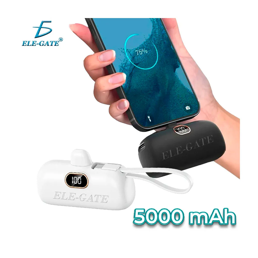 Power bank pequeña portátil de bolsillo carga rápida 22.5w, 5000mah, surtido