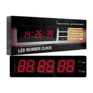 Reloj de pantalla led con ajuste automático de brillo, temperatura y …