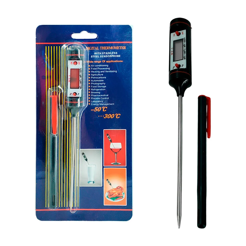 Termómetro digital de acero inoxidable para cocina + estuche tipo pluma