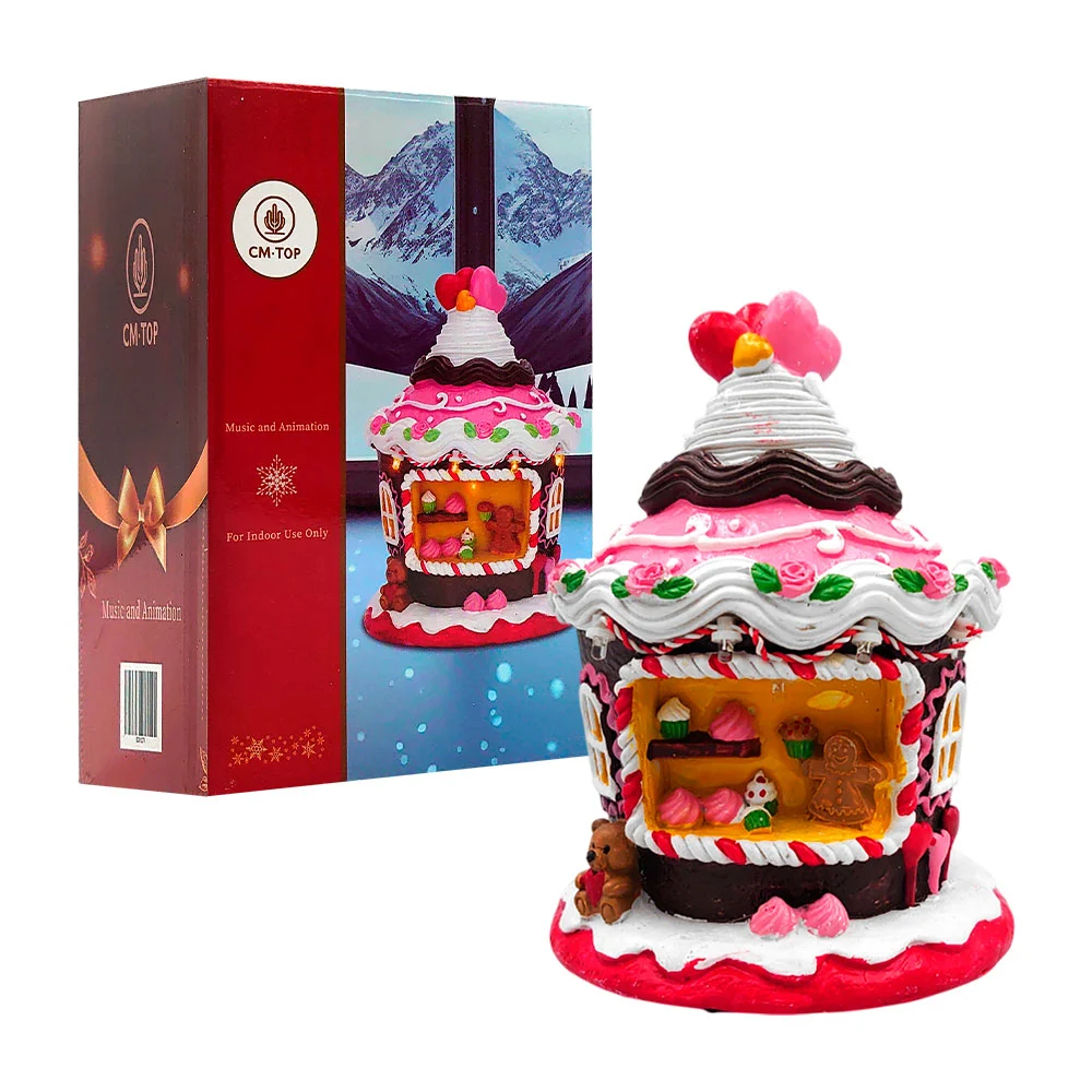 Adorno navideño musical de pastelería con forma de cupcake / sdd1278