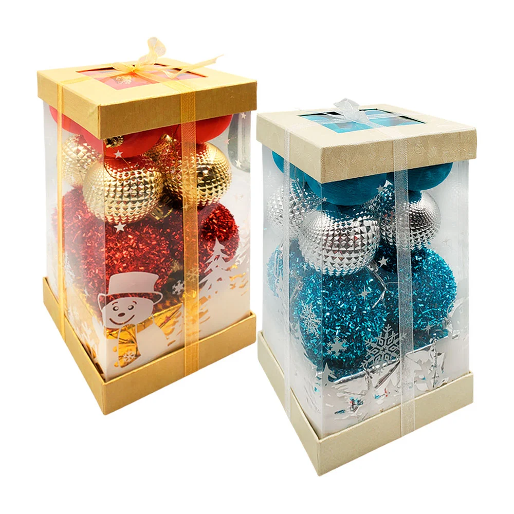 Caja con 16 adornos colgantes navideños...