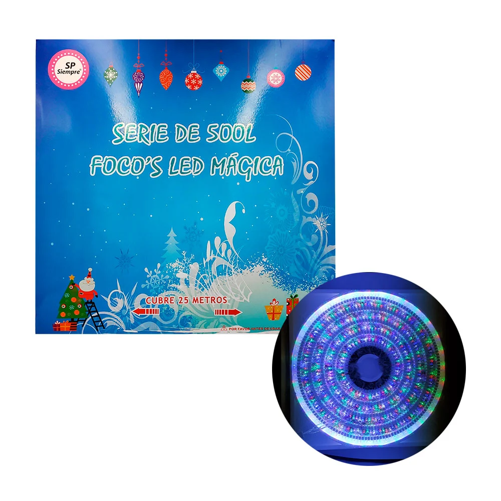 Serie decorativa, 500 luces mágicas, cable transparente, color surtido / sp1950