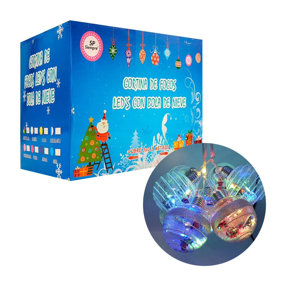 Serie decorativa de cortina, focos leds con relieve y figura 3d, color surtido